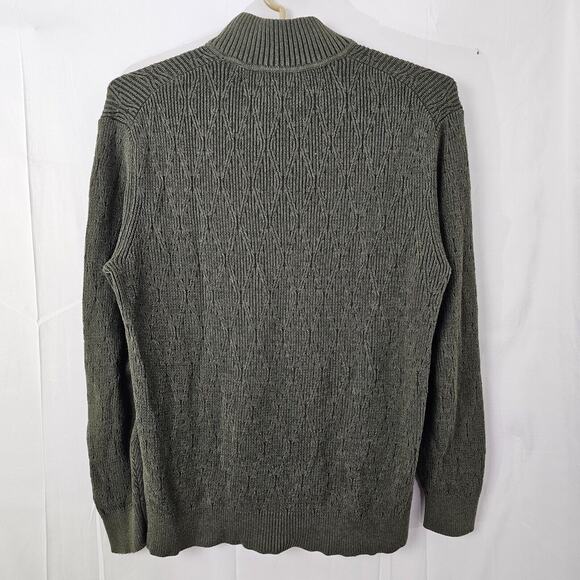 Tommy Bahama Men's Half Zip Pullover Sweater Size Large Cotton Knit Casual Green - Picture 5 of 12